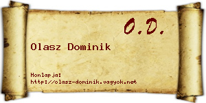 Olasz Dominik névjegykártya